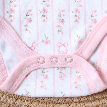5PCS Baby Girl Clothes baby girls onesie summer cotton fabric Short-sleeved jumpsuit newborn baby clothes 0-9 months
