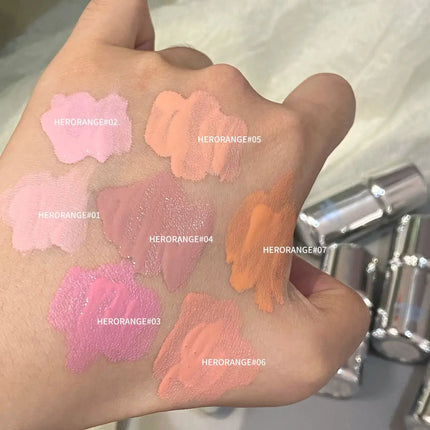 Low Saturation Matte Liquid Blush Water Light Cheek Cream Smooth Blush Big Sponge Brush Head Easy To Apply Natural Rouge Makeup