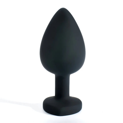 Silicone Anal Plug Adult Toys for Men Women Heart Crystal Anal Trainer for Couples Sex Toys Silicone Butt Plug Anal Toy 3 Sizes