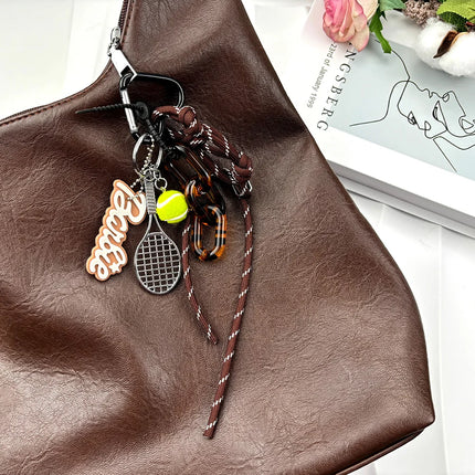 HOT Original Designed Nylon Woven Rope Keychain With Baseball Decor Sporty Style Bag Pendant DIY Trendy Fashion Pendant Gifts