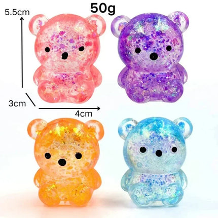 1pc Mixed colors Maltose Candy Bear Ball Slow Rise Slow Rebound Squishy. Stress Relief Soft Fluffy Kawaii Gift.