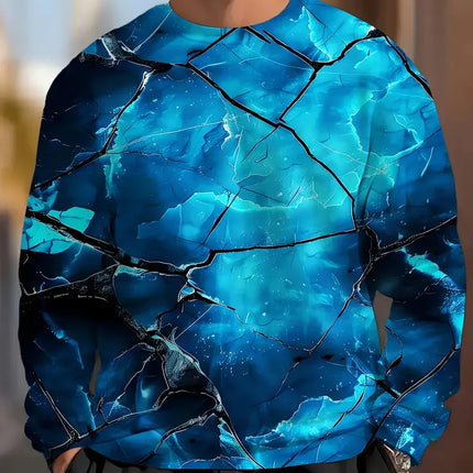 Funny Graffiti Sweatshirt 3D Printed Man Sweater Fashion Trendy Long Sleeve Sweatshirt Harajuku Streetwear Large Size Men's Tops