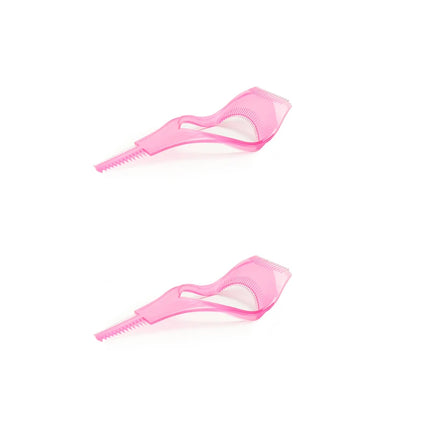 3 in 1 Mascara Applicator Template with Eyelash Curler Guard and Case, Eyeliner Holder, Eyelash Aid, Eyebrow Drawing Tool