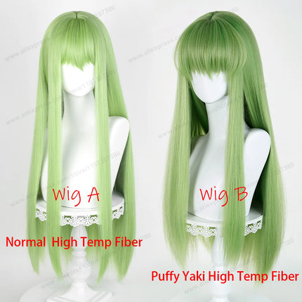 CC Enkidu Cosplay Wig 80cm Long Green Women Hair Anime Cosplay Wig Halloween Heat Resistant Synthetic Wigs