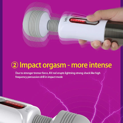 Leten Clitoral Vibrator for Female Masturbation Orgasm AV Stick Magic Wand Massager Stimulate Nipple Clitoris Sex Toys for Woman