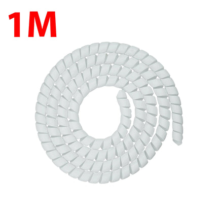 1M Spiral Cable Protector Wire Harness Tube Anti Wear Protective Sleeve for Motorcycle E-Bike Electric Scooter Line Organizer