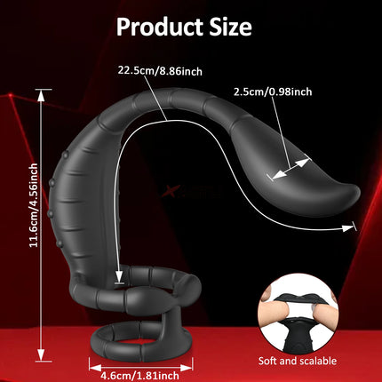 Vibrating Cock Ring Male Prostate Perineum Massager Vibrator Taint Stimulator Anal Butt Plug Sex Toys for Men Penis Ring