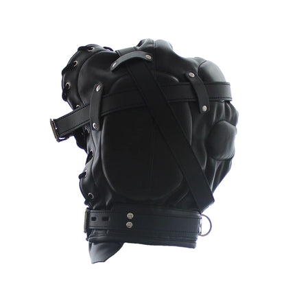 BDSM Bondage Fetish Sex Mask Sexy Headgear Closed Blindfold Leather Restraint Hood Mask Erotic Games Sex Toys for Couples