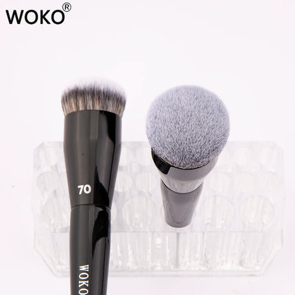 Flat Top Foundation Makeup Brushes Flat Angled Synthetic Hair Face Contour Foundation Liquid Cream Bronzer Buffing Makeup Tool