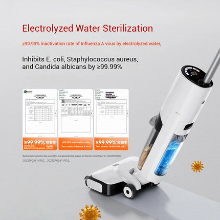 UWANT XT100 Robotic Floor Washer, Wireless Mopping Machine 120AW Suction Self-Cleaning&Drying, for Pet Hair/Cleaning Hard Floors