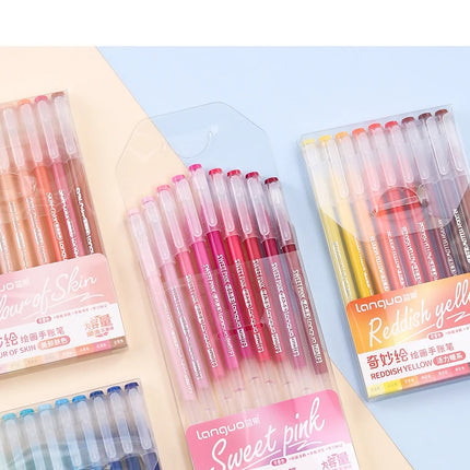 Color Gel Pen Set Kawaii Stationery Student Diary Pen Journaling Note Handbook Pen Color Gel Ink Pens Markers School Supplies