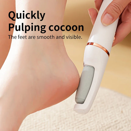 Electric foot grinder for quick removal of dead skin and calluses, suitable for two types of grinding heads and two speeds