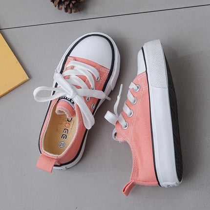Children's Fashionable Spring and Autumn Breathable Canvas Shoes with Soft Soles for Boys and Girls, Versatile