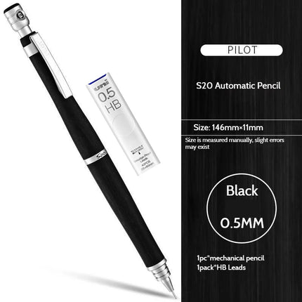 Japanese Pilot S20 Auto-Advance Mechanical Pencil,Premium Wood Body No Lead Breakage lapiseira profissional for drawing,writing