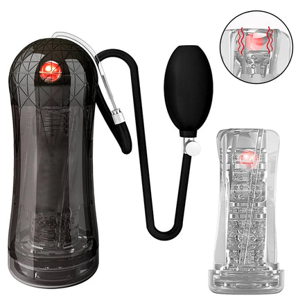 Hand Suction Male Masturbator Penis Pump Vibrators Artificial Vaginal Real Pussy for Men Cock Exerciser Glans Sucking Sex Toy 18
