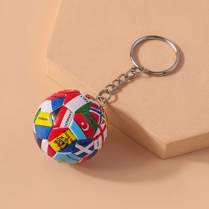 Fashion Mini 3D Soccer Football Keychain Sport Ball Key Ring for Men Women Car Key Holder Handbag Pendant  Jewelry Gift