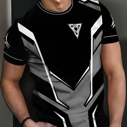 Skull Print Men's T-Shirt Summer Casual Wear for Men Sports Fitness Short-Sleeve T-Shirt for Men Streetwear Fashion Top for Men