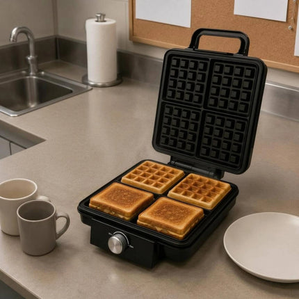 4-Slice Waffle Appliance Easy to Clean 4 Slice Waffle Appliance Small Appliance Heat-Resistant Handle Handle 1500W