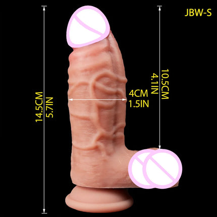 Realistic Silicone Dildo with Suction Cup, Medical Grade Liquid Silicone, Soft Skin Feel Lifelike Penis Toy for Adult Women