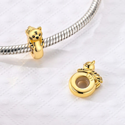 New Original 925 Silver Sterling Charms Beads Pendant Cat Dog Lion Tiger Girl Boy Charms Fit Bracelet Woman Fashion Jewelry Gift