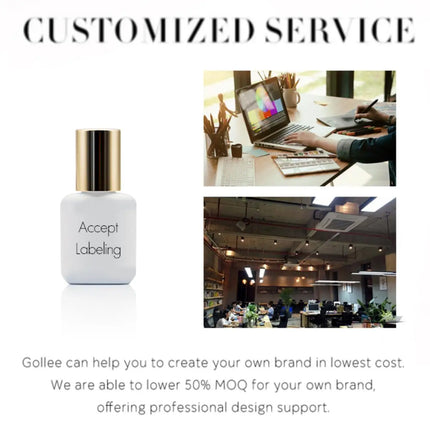 Private Label Packaging Sensitive Clear Eyelash Adhesive Glue Eyelash Glue Liner Wholesale Eyelash Glue Latex Free Customizable
