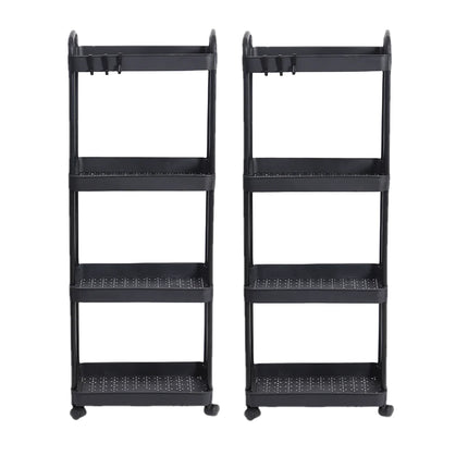 Household Multi-layer Small Cart Storage Rack Floor To Floor Kitchen Bedroom Bathroom Storage Rack Storage Rack With Wheels