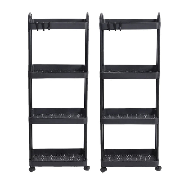 Household Multi-layer Small Cart Storage Rack Floor To Floor Kitchen Bedroom Bathroom Storage Rack Storage Rack With Wheels