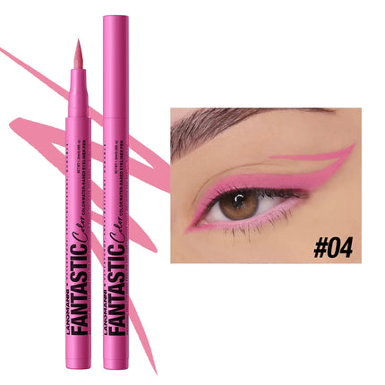 12 Colors Water-based Eyeliner Liquid Matte Red Quick-Drying Smudge-Proof Smooth Eyeliner Pen Long-Lasting Eyes Makeup Cosmetics