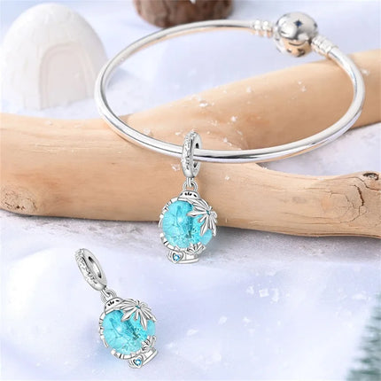 Original 925 Sterling Silver Charms Beads Cute Mushroom Unicorn Love Wings Pearl Charm for Bracelet Pendant Woman Girl Jewelry