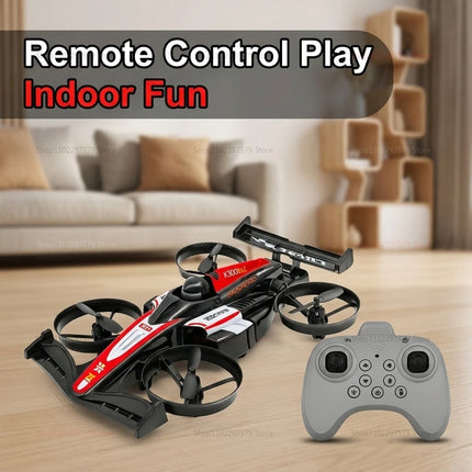 RC UAV Flying Drift Cars 2-in-1 Quadcopter and Mini Racing Car for Boys Kids Electric Deformable Toy Gift for Air and Ground Pla