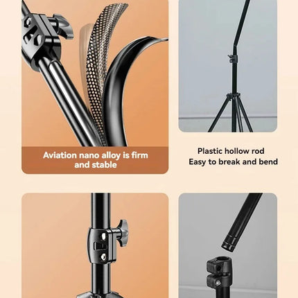 170cm Stretchable Holder Adjustable Height for Mobile Phone Live Support Tripod Multi-functional Recording Selfie Landing Tripod