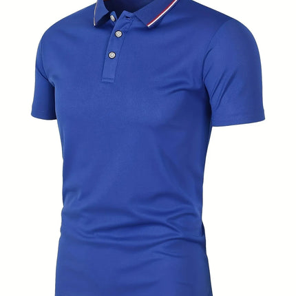 2025 Hot Sale Men's Summer Casual Breathable Comfortable Polo Shirt Men's Solid Color High Quality Short Sleeve T-Shirt