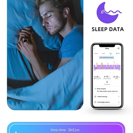 Smart Ring Equipped Motion Step Counting Healthmonitor,Sleep Monitor, Men's And Women's Waterproof Multifunctional Sports Ring
