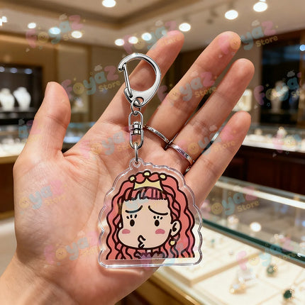 Cute Anime Nana Keychain for Accessorie Bag NANA Chibi Farming Charm Keyrings Jewelry Friends Oosaki Nan Manga Gifts
