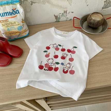 Baby Short Sleeve T-Shirt Infant Girls Boys Tees 2025 Summer New Breathable Fresh Comfortable And Stylish Printed Top Costume