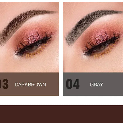 Waterproof Double-Headed Rotable Eyebrow Pen with 1.5mm Fine Refill And Eyebrow Brush for Precision Brows Makeup