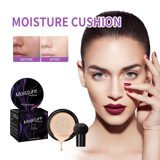 3 Colors Mushroom Head Air Cushion BB Cream Matte Full Coverage Acne Dark Circles Foundation Natural Moisturizing CC Cream