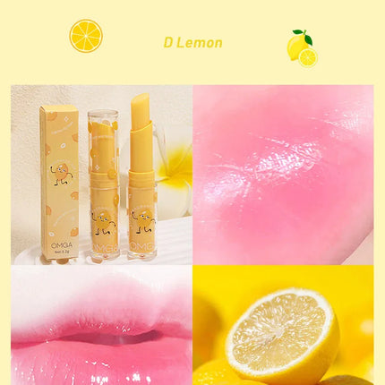 Fruity Color Changing Lip Balm Natural Temperature Change Coloured Lipstick Long Lasting Moisturizing Makeup Cosmetics for Women