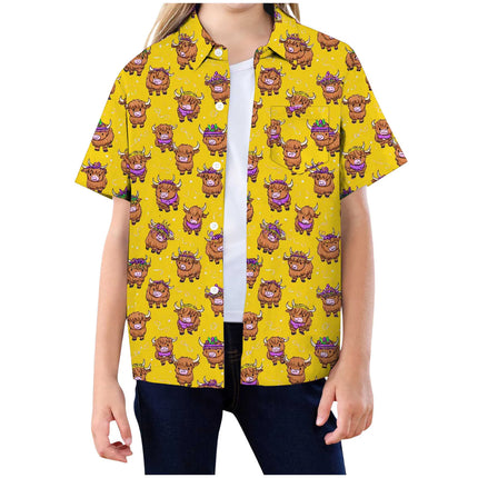 Kids Clothes Size 14 Duck Shirt For Kids Funny Rubber Duck Print Colorful Carnival Shirt Button Down 2026 Children'S Clothing