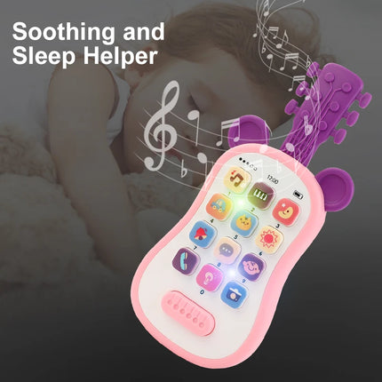 Guitar Phone Toys Baby Music Sound Phones Sleep Toys Analog Phones for Kid Baby Early Education Toys for Children Gifts
