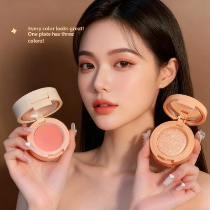 Miss Lara 3-Layer Makeup Palette High-Gloss Blush Pearlescent Matte Finish Multifunctional Valentine's Day Gift for Women