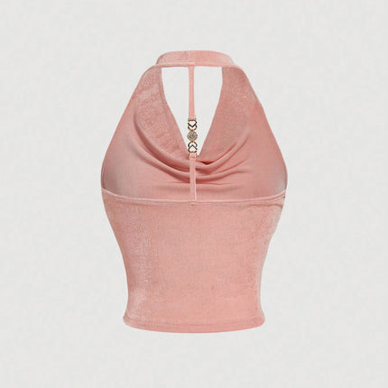 New niche elegant and comfortable halterneck women's vest