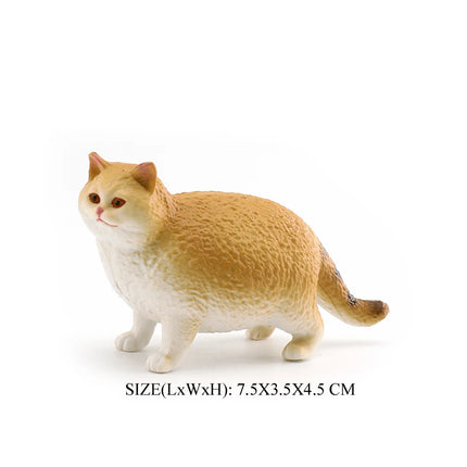 Realistic Plastic Cat Kitty Different Poses Figure Mini Cats Pet Model Figurines Cake Topper Kitten Toy Christmas Birthday Gift