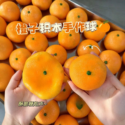 Crispy Orange Handmade Squishy Balls Non-Spring Back Stress Relief Squeeze Toys Gift ASMR Decompression Gift Hand Relax Ornament