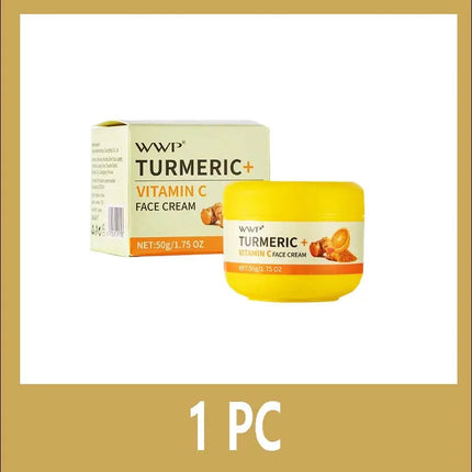 Turmeric Face Cream Strong Whitening Vitamin C Cream Brighten Skin Tone Reduce Dark Spots Lighten Moisturizing Cream Facial 50g