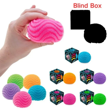 Schylling Nee Doh Fuzz Ball Wonder Waves Textured Fidget Ball Sensory Squeeze Blind Box Toy Stress Relief for Adults Kids