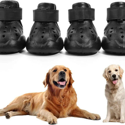 Reflective Strip Design Dog Shoes Animal Sandals for Hot Pavement Outdoor Dog Boot Non-Slip Waterproof Dog Booties EVA Pet Shoes
