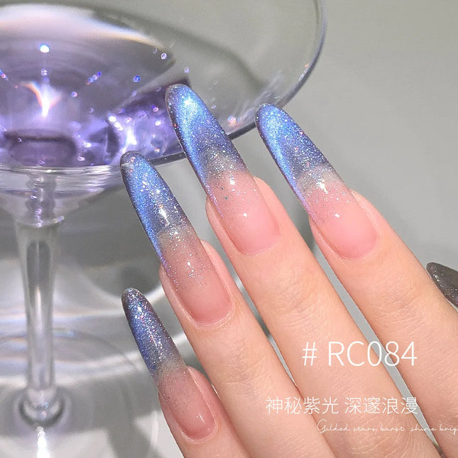 KASI Float Light Jump Gold Cat Eye Gel Nails Polish 15ml Magnetic Gel Flash Semi Permanent Soak Off Nail Gel For Nail Salon