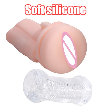Normal/ Electric Male Masturbator Vibrators Vagina Real Pussy For Men Penis Pump Medical Exerciser Glans Sucking Sex Toy Erotic
