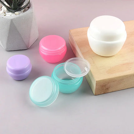 20/50/100pcs 5g Mini Plastic Jar 10g Cute Cream Empty Case 20/30/50g Eye Serum Travel Container Makeup Pot Cosmetic Cans YCJX012